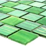 Grüne Mosafil Mosaik Wandfliesen matt 