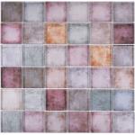 Rosa Mosaik Wandfliesen Matte aus Kristall 