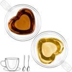 Reduzierte Teegläser 150 ml doppelwandig 2-teilig zum Valentinstag 