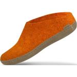 Orange Glerups Hausschuhe ohne Verschluss aus Leder rutschfest Größe 36 