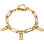 Goldene Bettelarmbänder & Sammelarmbänder aus vergoldet 18 Karat personalisiert für Damen 