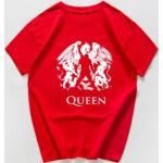 Bordeauxrote Vintage Queen T-Shirts aus Baumwolle für Damen Größe XS 