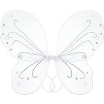 Weiße Schmetterlingsflügel mit Glitzer für Kinder 