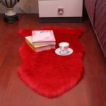 Rote Schaffelle & Schaffellteppiche mit Halloween-Motiv Matte aus Kunstfell 