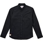 Schwarze Streetwear Langärmelige Globe Bio Herrenlangarmhemden Größe XS 