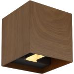 Reduzierte LED Wandlampen aus Holz 