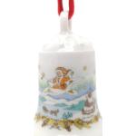 Anthrazitfarbene Minimalistische Hutschenreuther Weihnachtsanhänger aus Porzellan mit Schnee 