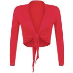 Reduzierte Rote Elegante Langärmelige Brautjacken & Brautboleros Handwäsche für Damen Größe M für Partys 