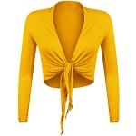 Gelbe Elegante Langärmelige Brautjacken & Brautboleros Handwäsche für Damen Übergrößen für Partys 