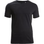 Schwarze Sportliche Bio Nachhaltige V-Ausschnitt T-Shirts aus Baumwolle für Herren Größe M 
