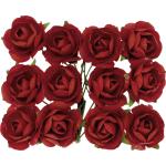 Rote Glorex Bastelblumen 12-teilig 
