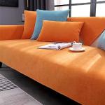 Orange Sofaüberwürfe & Sofaschoner aus Chenille rutschfest Breite 100-150cm, Höhe 100-150cm, Tiefe 50-100cm 