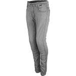 Hellgraue Slim Fit Jeans aus Baumwolle für Damen Größe XS Weite 34, Länge 30 
