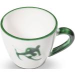Grüne Gmundner Keramik TONI - der Skifahrer Espressotassen aus Keramik 