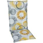 GO-DE Garten-Sesselauflage in gelb/grau, für Hochlehner Stoff 50 x 120
