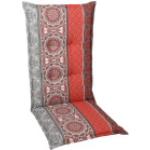 Rote GO-DE Sesselauflagen Hochlehner mit Mandala-Motiv 