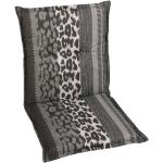 Schwarze Animal-Print GO-DE Stuhlauflagen mit Leopard-Motiv 