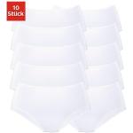 Weiße Unifarbene Petite Fleur Nachhaltige Damenhüftslips aus Baumwolle Größe XL Petite 10-teilig 