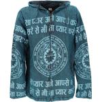 Petrolfarbene Ethno Guru-Shop Goa Wintermode mit Mandala-Motiv für Herren Größe XXL für den für den Winter 