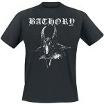 Schwarze Langärmelige Bathory T-Shirts aus Baumwolle für Herren Größe L 