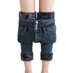 Slim Fit Jeans mit Reißverschluss aus Denim für Damen Größe XXL für den für den Winter 