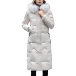 Weiße Gesteppte Oversize Damensteppmäntel Größe 4 XL für den für den Herbst 