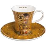 Reduzierte Goldene Jugendstil Gustav Klimt Espressotassen 100 ml aus Porzellan 