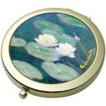 Claude Monet Runde Taschenspiegel aus Metall 