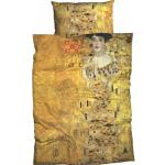 Goldene Motiv Gustav Klimt Motiv Bettwäsche aus Baumwolle 155x220 