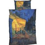 Blaue Van Gogh Baumwollbettwäsche aus Baumwolle maschinenwaschbar 155x220 2-teilig 