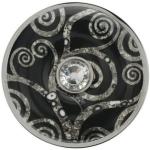 Schwarze Gustav Klimt Damenbroschen aus Kristall 