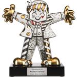 Goebel Porzellan-Figur mit Gravur, Romero Britto Golden Hug Too 47 cm, personalisiert
