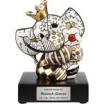 Goldene 14 cm Goebel Romero Britto Elefanten Figuren aus Porzellan personalisiert 