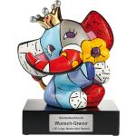 Goebel Porzellan-Figur mit Gravur, Romero Britto Spring Elephant 33,5 cm, personalisiert