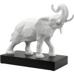 Elefanten Figuren mit Löwen-Motiv aus Porzellan 