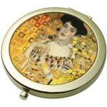 Goldene Gustav Klimt Taschenspiegel poliert aus Kunststoff 