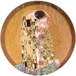Goldene Jugendstil Gustav Klimt Runde Wandteller aus Porzellan 