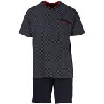 Reduzierte Marineblaue Unifarbene Götzburg Pyjamas kurz maschinenwaschbar für Herren Größe 6 XL 2-teilig 