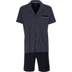 Blaue Götzburg Herrenschlafanzüge & Herrenpyjamas aus Baumwolle 
