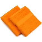 Orange Moderne Gözze New York Handtücher Sets aus Baumwolle maschinenwaschbar 50x100 2-teilig 