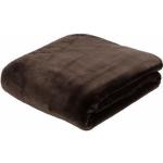 Schokoladenbraune Kuscheldecken & Wohndecken aus Textil 130x170 