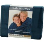 Dunkelblaue Gözze Kuscheldecken & Wohndecken aus Textil 150x200 
