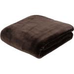 Schokoladenbraune Gözze Quadratische Kuscheldecken & Wohndecken aus Polyester maschinenwaschbar 130x170 