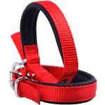 Rote Nylonhalsbänder für Hunde aus Textil 