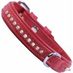 Rote Hundelederhalsbänder aus Leder 