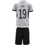 Gokaynex Deutschland Leroy Sane #19, Nationalmannschaft Kinder Trikot Mit Kurz Fußballfans (164,Weiß)