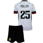 Gokaynex Deutschland Thomas Müller #25, Nationalmannschaft Kinder Trikot Mit Kurz Fußballfans (140,Weiß)
