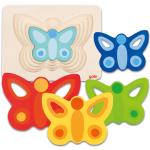 Goki Lernpuzzles mit Schmetterlingsmotiv aus Holz für 2 - 3 Jahre 
