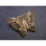 Goldene Schmetterling Broschen mit Insekten-Motiv aus Gold 9 Karat 