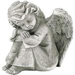 Graue 11 cm Goldbach Sitzende Engel aus Kunststein 